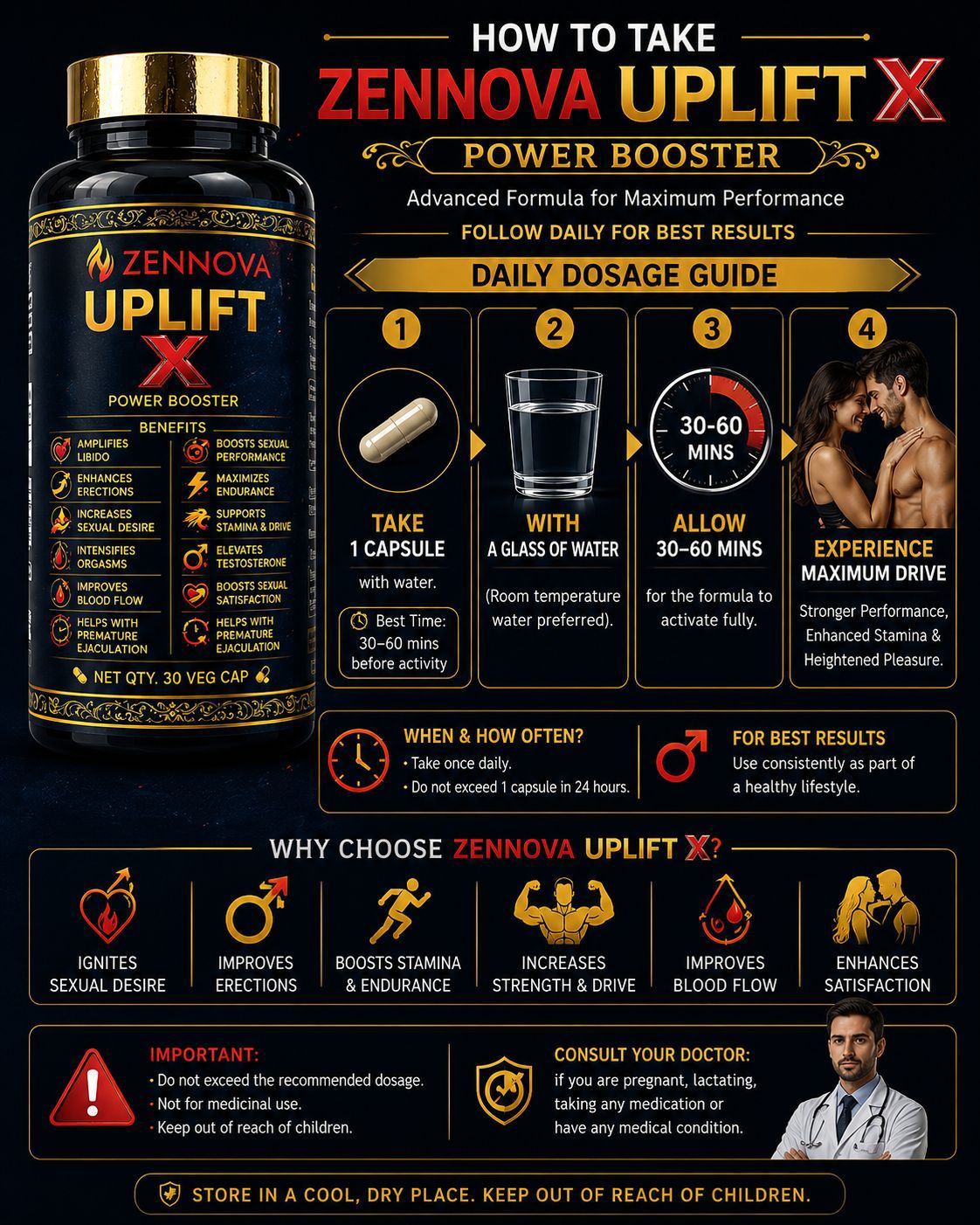 Uplift X — Men's Vitality & Performance Capsules